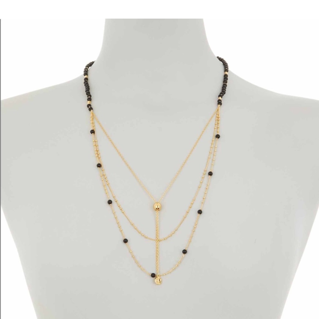 Gorjana 18k Gold Plated Beaded Layered Necklace 55$